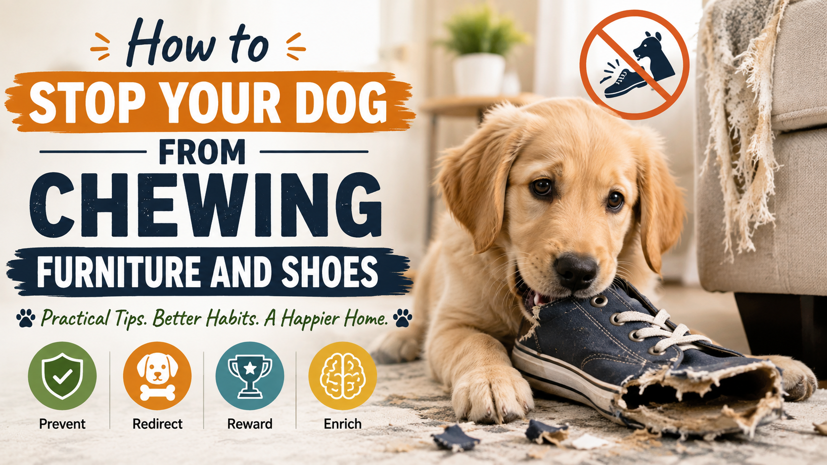 How to Stop Your Dog From Chewing Furniture and Shoes