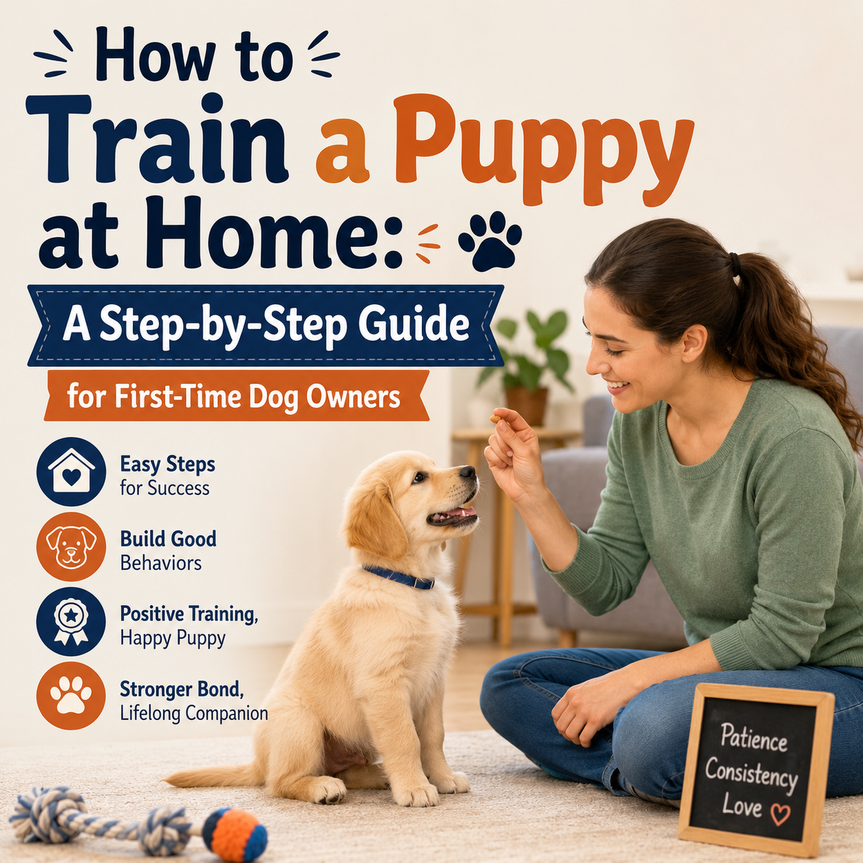 How to Train a Puppy at Home A Step-by-Step Guide for First Time Dog Owners